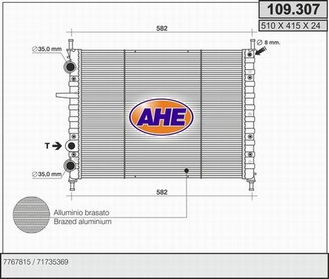 AHE 109.307 - Radiatore, Raffreddamento motore autozon.pro