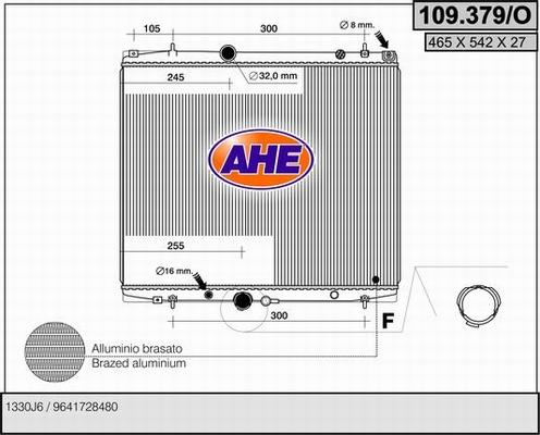 AHE 109.379/O - Radiatore, Raffreddamento motore autozon.pro