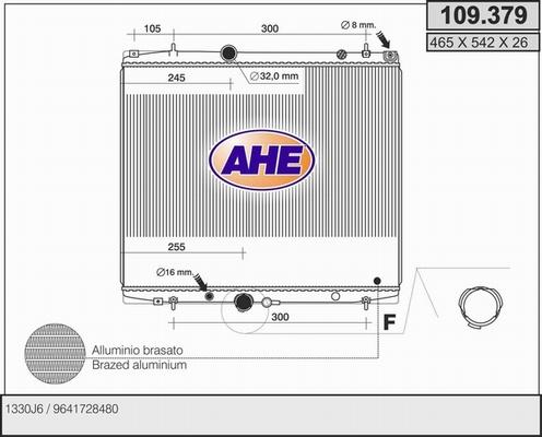 AHE 109.379 - Radiatore, Raffreddamento motore autozon.pro