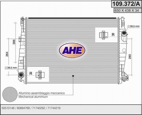 AHE 109.372/A - Radiatore, Raffreddamento motore autozon.pro