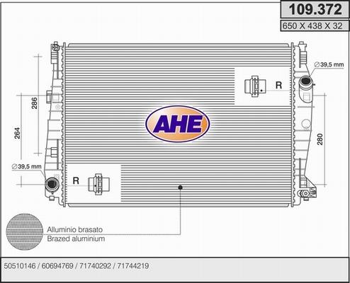 AHE 109.372 - Radiatore, Raffreddamento motore autozon.pro