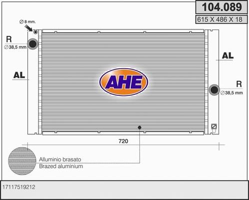 AHE 104.089 - Radiatore, Raffreddamento motore autozon.pro