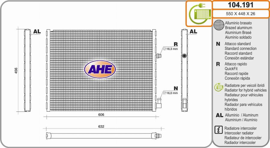 AHE 104.191 - Radiatore, Raffreddamento motore autozon.pro