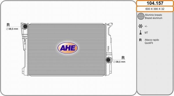 AHE 104.157 - Radiatore, Raffreddamento motore autozon.pro