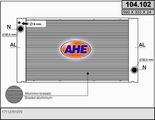 AHE 104.102 - Radiatore, Raffreddamento motore autozon.pro