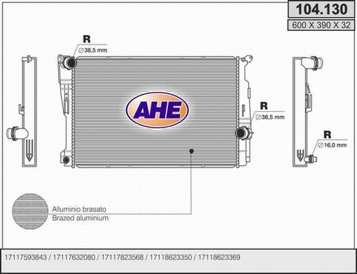 AHE 104.130 - Radiatore, Raffreddamento motore autozon.pro