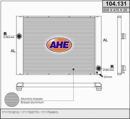 AHE 104.131 - Radiatore, Raffreddamento motore autozon.pro