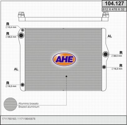 AHE 104.127 - Radiatore, Raffreddamento motore autozon.pro