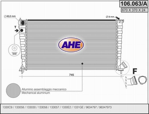 AHE 106.063/A - Radiatore, Raffreddamento motore autozon.pro