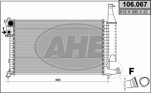 AHE 106.067 - Radiatore, Raffreddamento motore autozon.pro