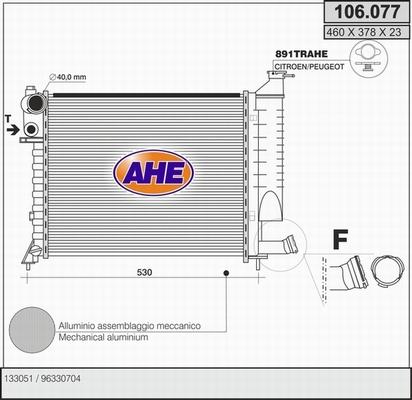 AHE 106.077 - Radiatore, Raffreddamento motore autozon.pro