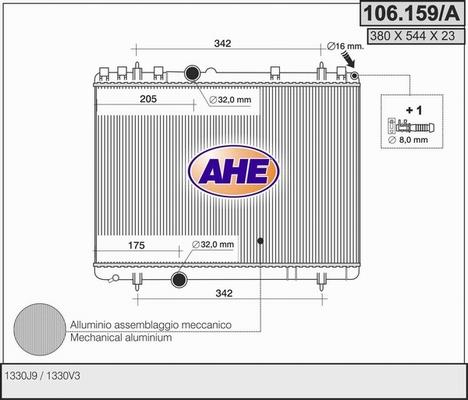 AHE 106.159/A - Radiatore, Raffreddamento motore autozon.pro