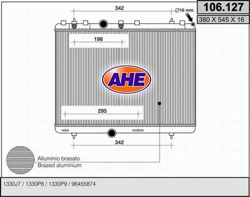 AHE 106.127 - Radiatore, Raffreddamento motore autozon.pro