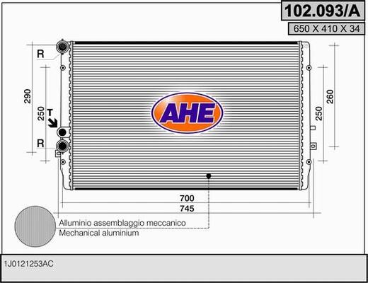 AHE 102.093/A - Radiatore, Raffreddamento motore autozon.pro