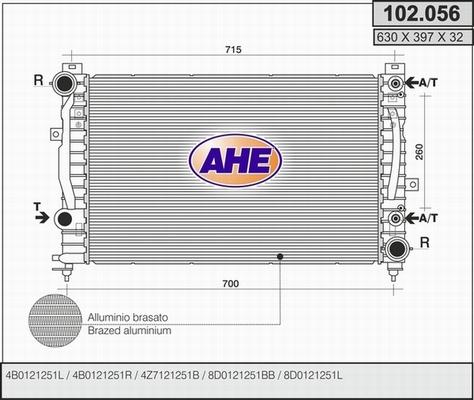 AHE 102.056 - Radiatore, Raffreddamento motore autozon.pro