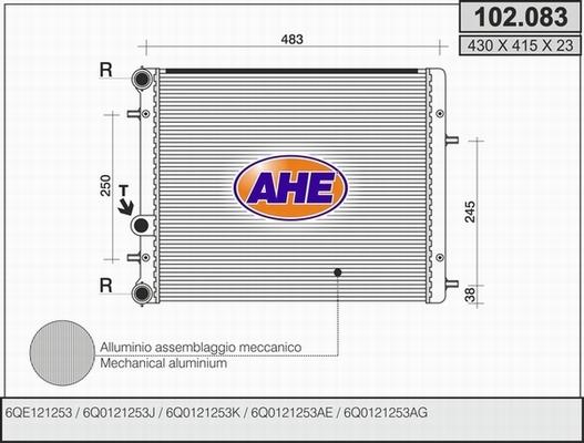 AHE 102.083 - Radiatore, Raffreddamento motore autozon.pro