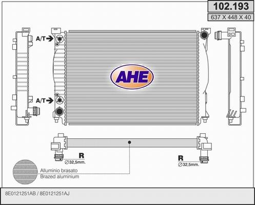 AHE 102.193 - Radiatore, Raffreddamento motore autozon.pro