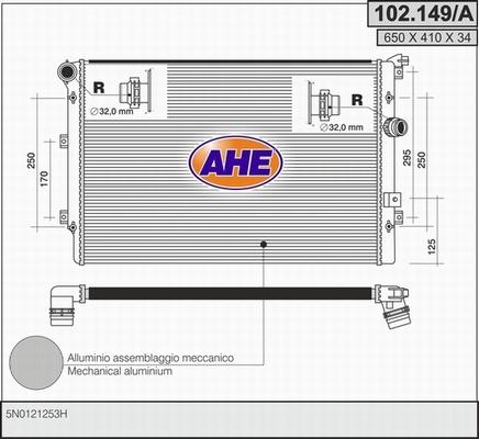 AHE 102.149/A - Radiatore, Raffreddamento motore autozon.pro