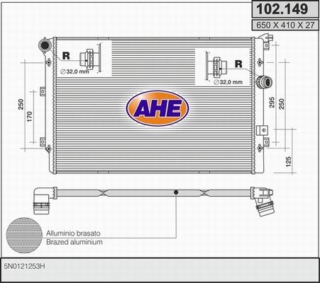 AHE 102.149 - Radiatore, Raffreddamento motore autozon.pro