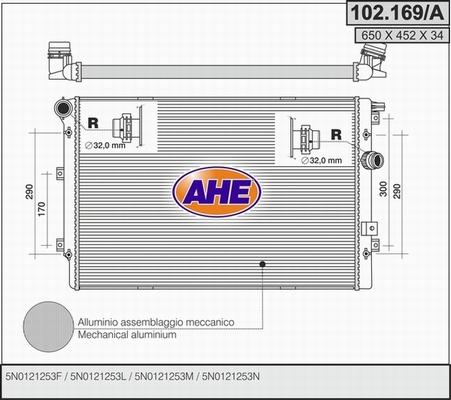 AHE 102.169/A - Radiatore, Raffreddamento motore autozon.pro