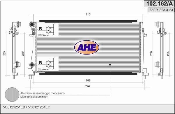 AHE 102.162/A - Radiatore, Raffreddamento motore autozon.pro