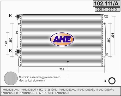 AHE 102.111/A - Radiatore, Raffreddamento motore autozon.pro