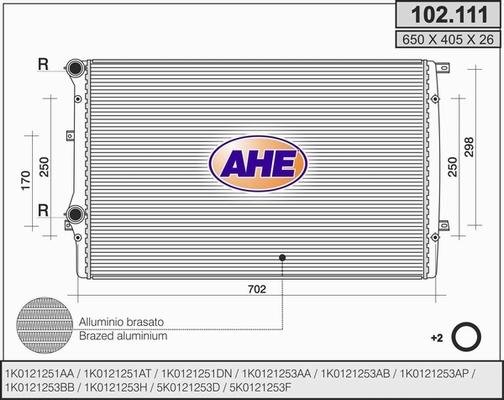 AHE 102.111 - Radiatore, Raffreddamento motore autozon.pro