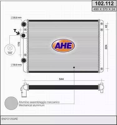 AHE 102.112 - Radiatore, Raffreddamento motore autozon.pro