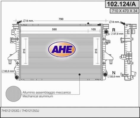 AHE 102.124/A - Radiatore, Raffreddamento motore autozon.pro