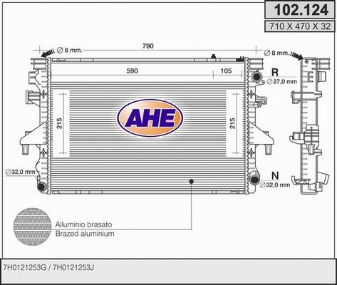 AHE 102.124 - Radiatore, Raffreddamento motore autozon.pro