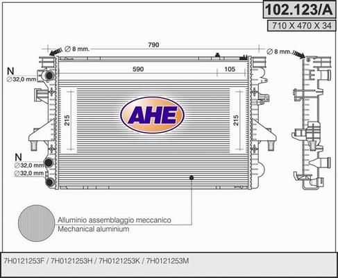 AHE 102.123/A - Radiatore, Raffreddamento motore autozon.pro