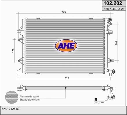 AHE 102.202 - Radiatore, Raffreddamento motore autozon.pro