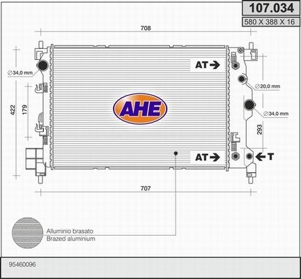 AHE 107.034 - Radiatore, Raffreddamento motore autozon.pro