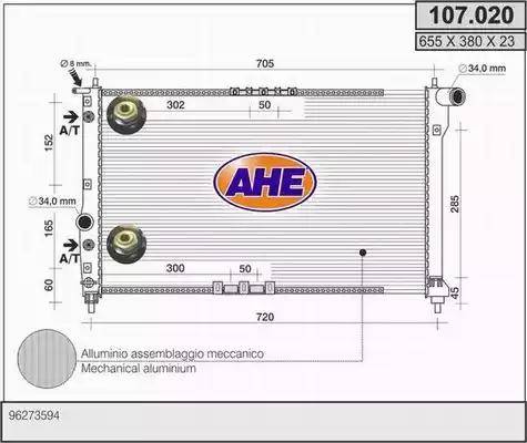 AHE 107.020 - Radiatore, Raffreddamento motore autozon.pro