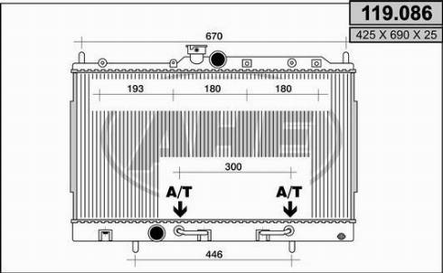 AHE 119.086 - Radiatore, Raffreddamento motore autozon.pro