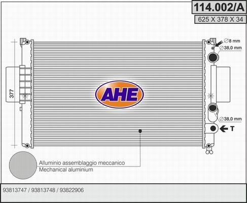 AHE 114.002/A - Radiatore, Raffreddamento motore autozon.pro