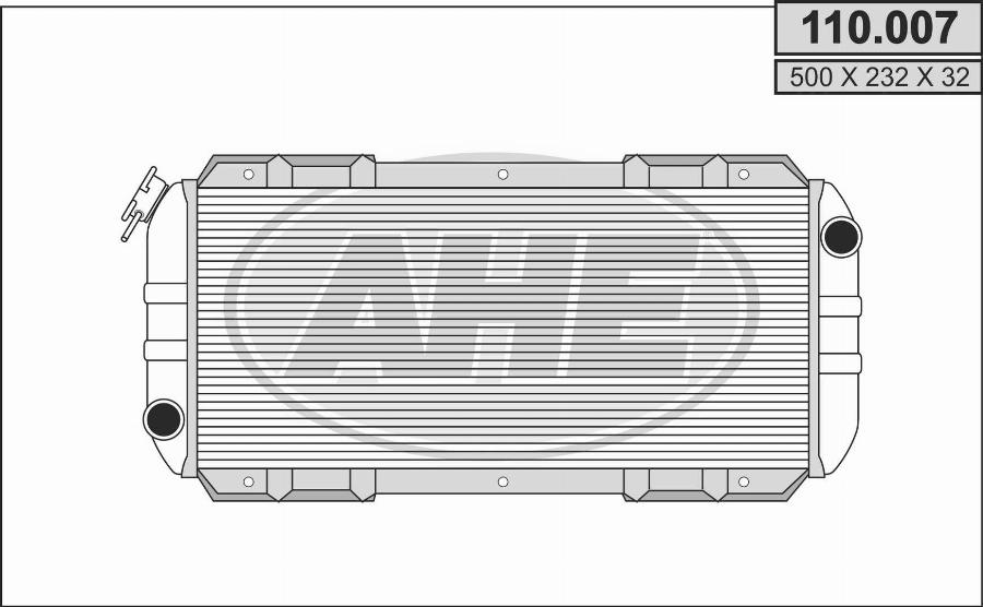 AHE 110007 - Radiatore, Raffreddamento motore autozon.pro