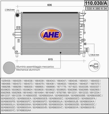 AHE 110.030/A - Radiatore, Raffreddamento motore autozon.pro