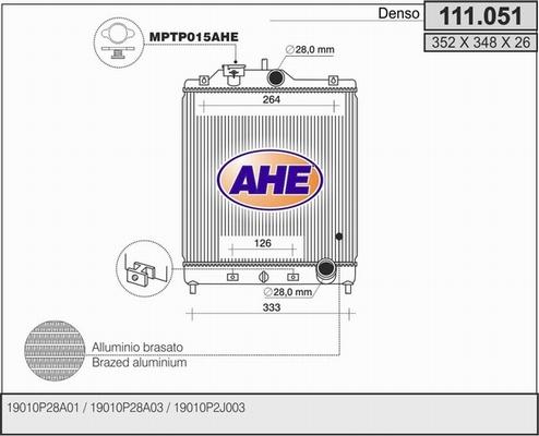 AHE 111.051 - Radiatore, Raffreddamento motore autozon.pro