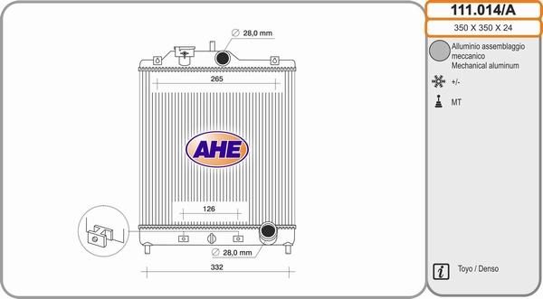 AHE 111.014/A - Radiatore, Raffreddamento motore autozon.pro