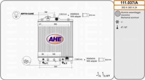 AHE 111.037/A - Radiatore, Raffreddamento motore autozon.pro