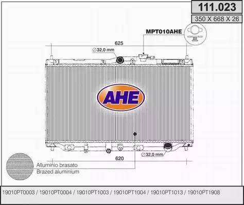 AHE 111.023 - Radiatore, Raffreddamento motore autozon.pro