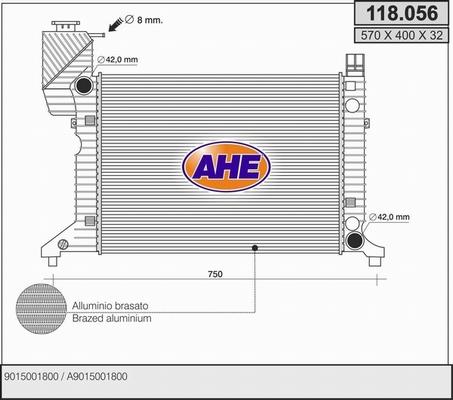 AHE 118.056 - Radiatore, Raffreddamento motore autozon.pro