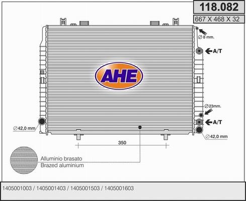 AHE 118.082 - Radiatore, Raffreddamento motore autozon.pro