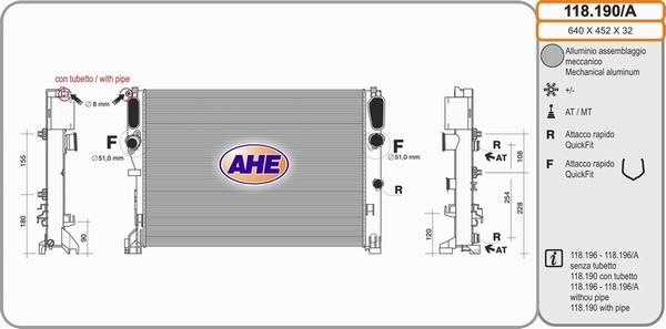 AHE 118.190/A - Radiatore, Raffreddamento motore autozon.pro