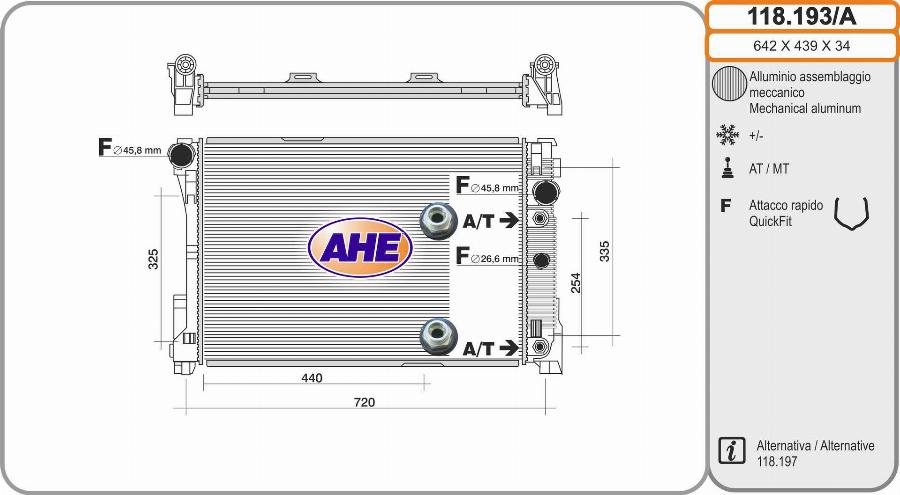 AHE 118.193/A - Radiatore, Raffreddamento motore autozon.pro