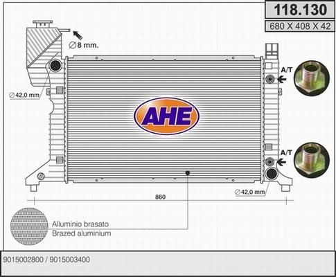 AHE 118.130 - Radiatore, Raffreddamento motore autozon.pro