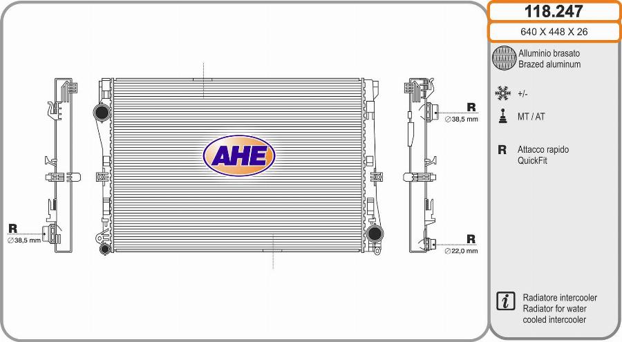 AHE 118.247 - Radiatore, Raffreddamento motore autozon.pro