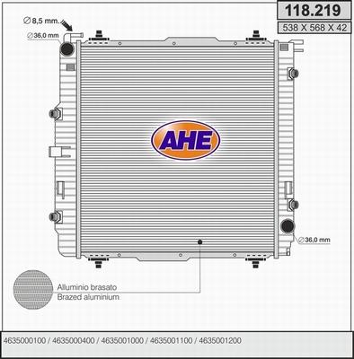 AHE 118.219 - Radiatore, Raffreddamento motore autozon.pro