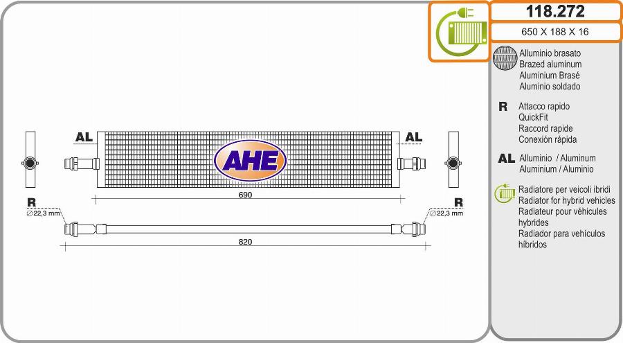 AHE 118.272 - Radiatore, Raffreddamento motore autozon.pro